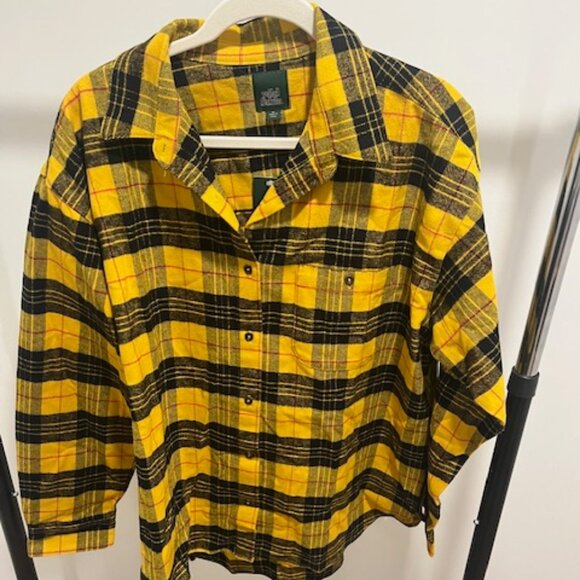 Yellow Plaid Button-Up Jacket - Picture 1 of 5